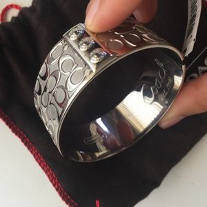 Silver Coach bracelet, original tags and packaging